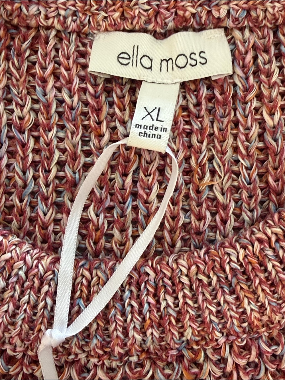 Ella Moss Marled Knit Tank in Rose and Cream - Picture 3 of 5